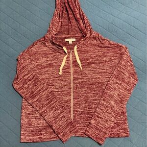 American Eagle Outfitters Maroon Heathered Hoodie